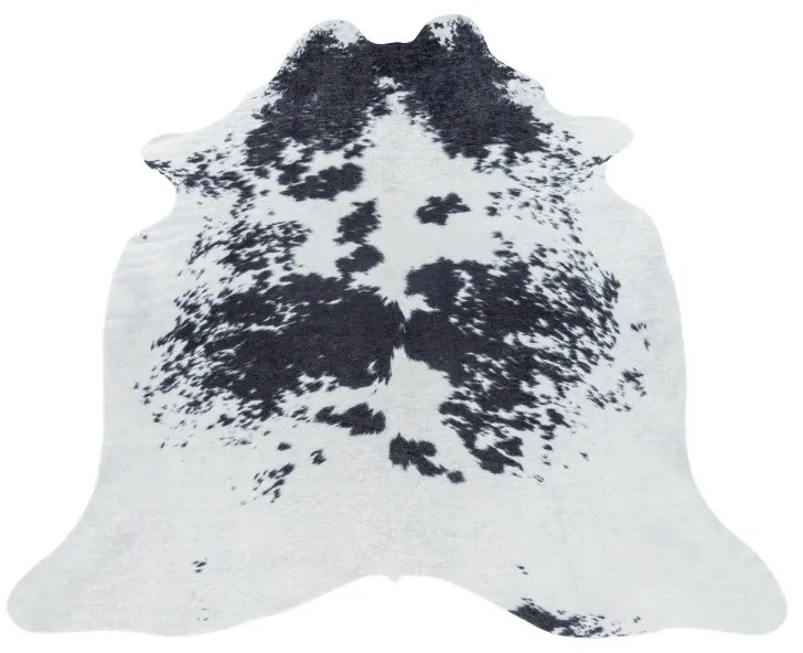 Kusový koberec Etosha 4114 black (tvar kožušiny), 100x135 tvar kožešiny, čiernobiela, chodba / predsieň, Ayyildiz