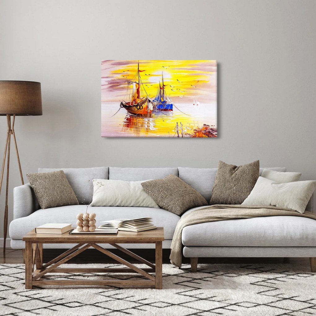 Obraz - Maľba loďou (90x60 cm)