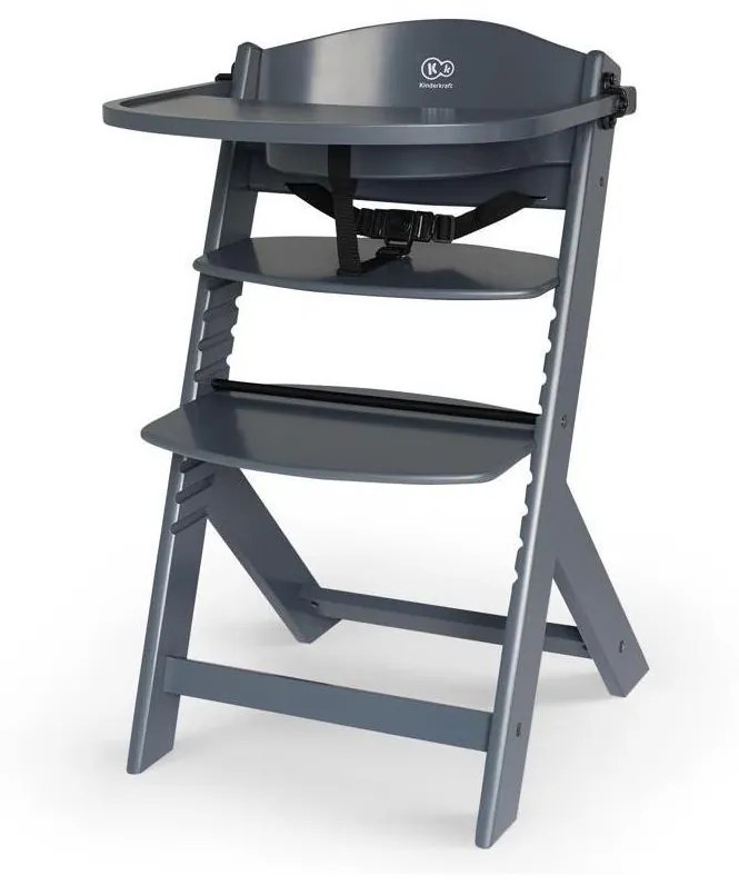 KINDERKRAFT - Detská jedálenská stolička ENOCK šedá