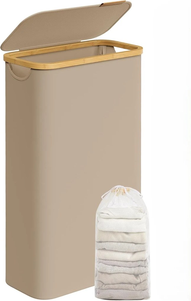 Koš na prádlo Leslie 65 L hnědý