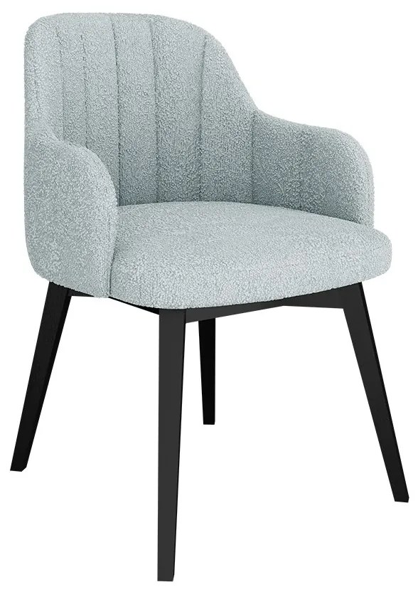 Čalúnené kreslo ST105, Dostupné poťahy: Magic Velvet 2258, Farby: čierna