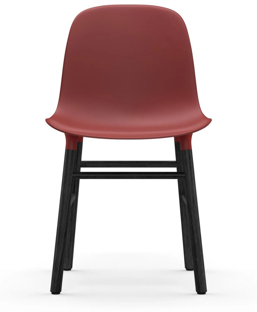 Stolička Form Chair – červená/čierny dub