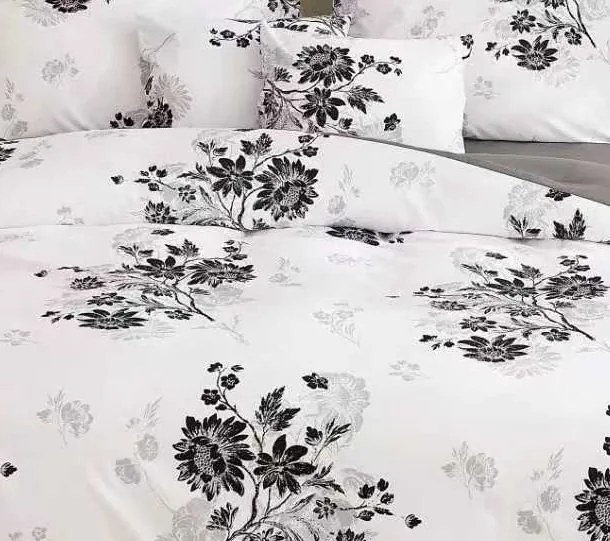 Flanelové obliečky Homa BRIA WHITE and BLACK 7-set 140x200 cm