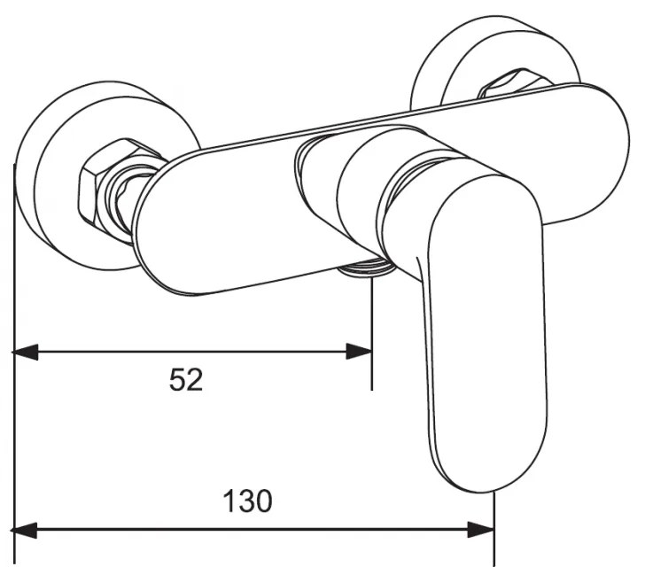 Mexen Erik sprchový set s dažďovou sprchou a sprchovou batériou Milo, čierna matná, 71340205-70