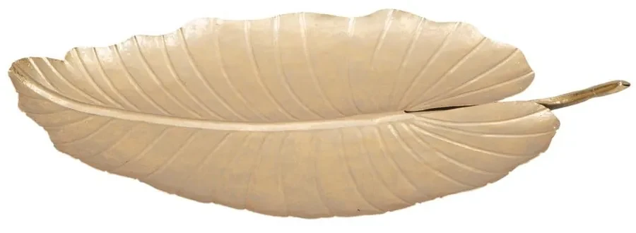 Dekorácia v zlatej farbe Mauro Ferretti Leaf, 35,5 × 23 cm
