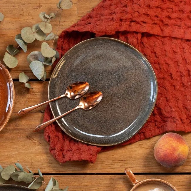 Dezertný tanier MYSTIC sivý 863689