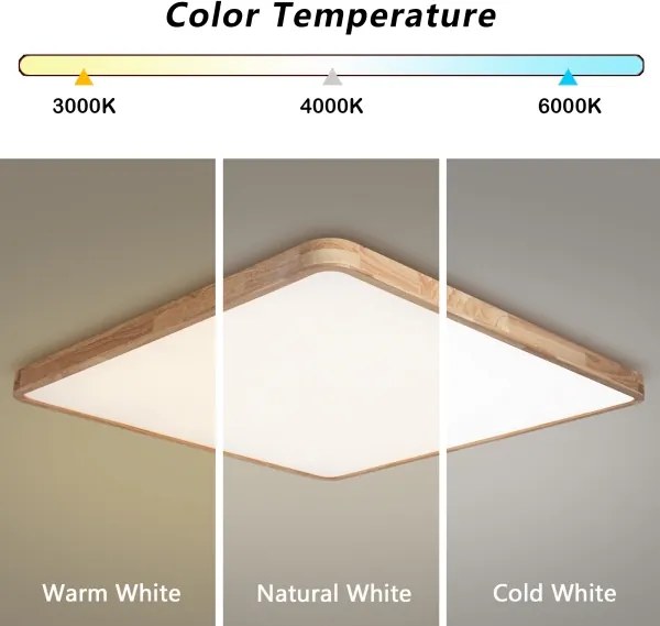 Brilagi - stmievateľné LED svietidlo WOODLINE SQUARE LED/180W/230V dub 100x100 cm + DO