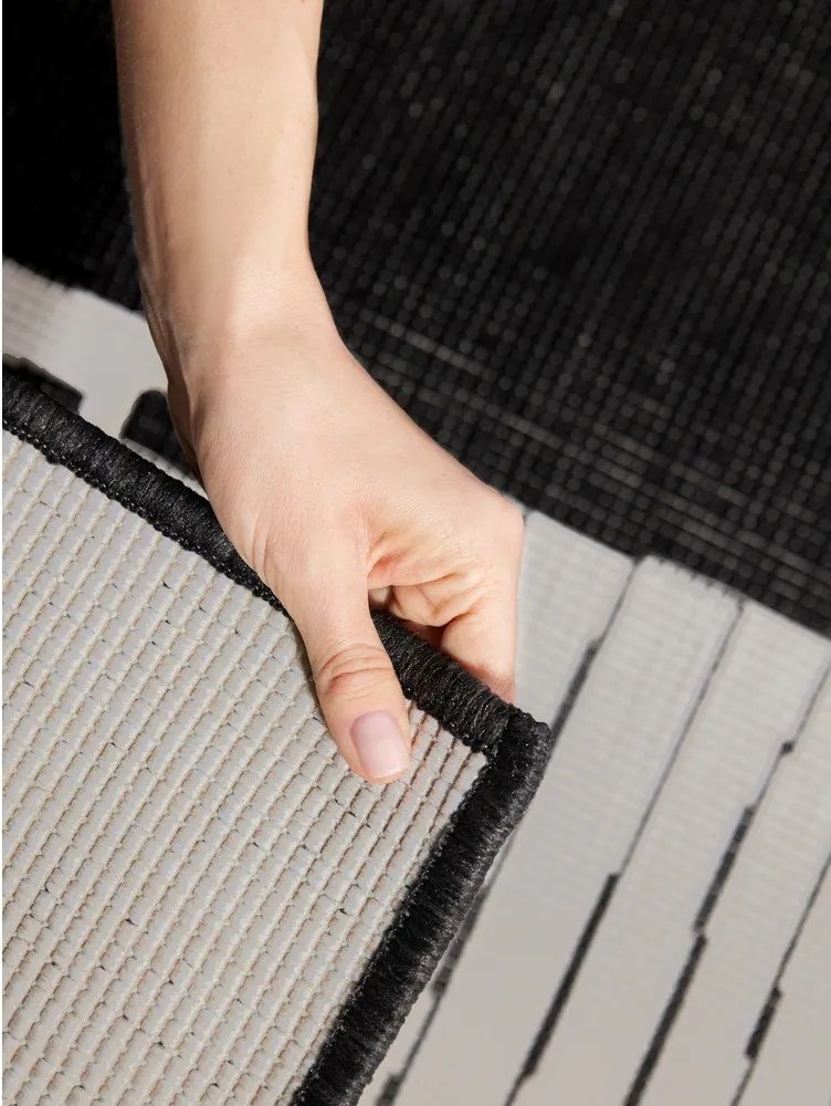 Čierny/krémový vnútorný a vonkajší koberec 160x230 cm Haringey Acacia – Ted Baker