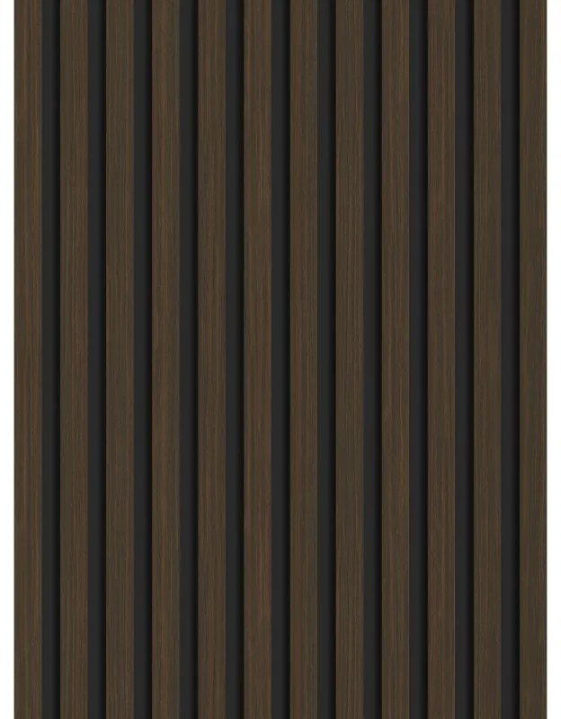Mexen Lam-B, akustické stenové lamely 275 × 30 cm, HDF doska 4 mm, technická dyha, orech pálený, S100-275307-3015-024