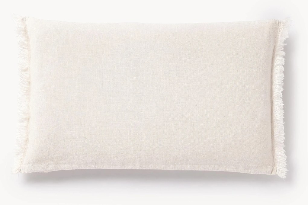 Ľanový poťah na vankúš so strapcami Luana