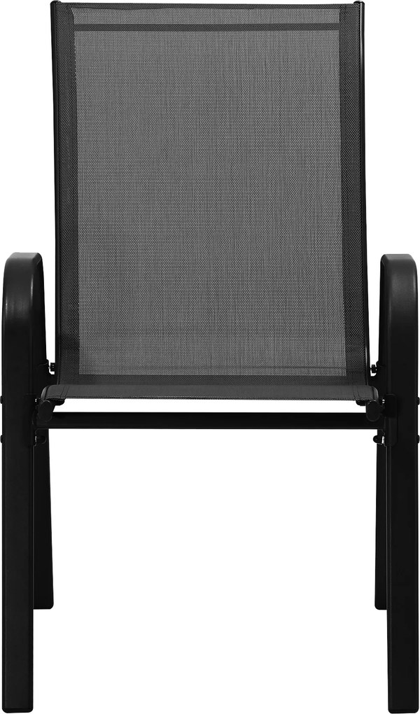 TRENDIE Záhradné stoličky sada 2ks čierne