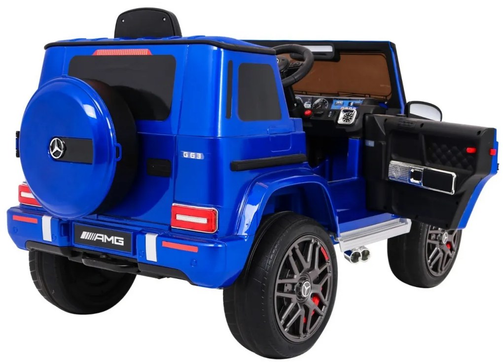 Detské elektrické autíčko Mercedes G63 AMG lakované - modré