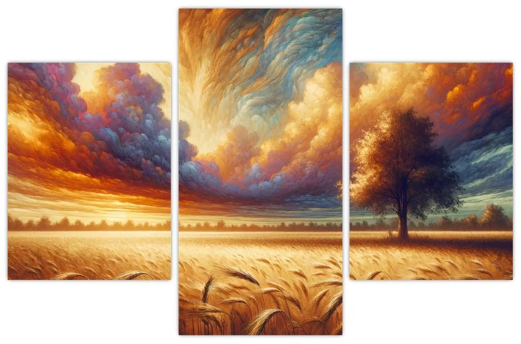 Obraz – Strom na poli (90x60 cm)