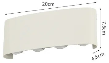 Brilagi - LED vonkajšie nástenné svietidlo FLAREBOX LED/8W/230V biela IP65