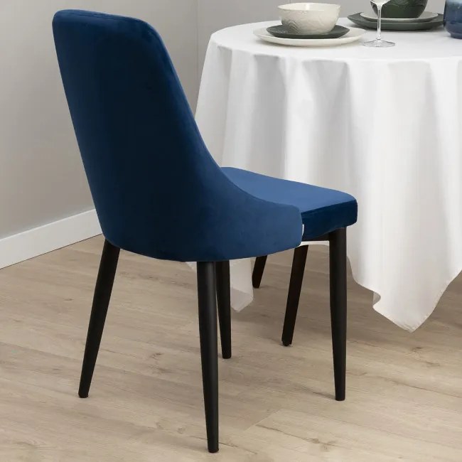 Stolička LOUIS zamatová granátová ALL 925478