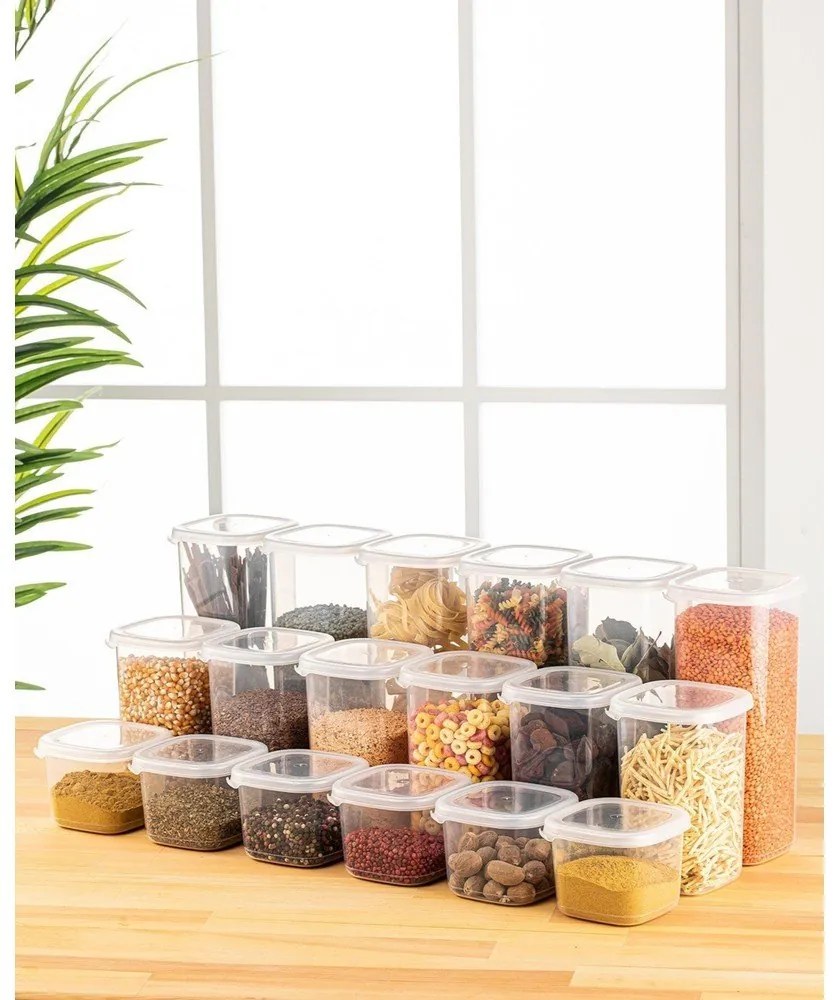 Plastové dózy v súprave 18 ks na potraviny Fresco – Hermia