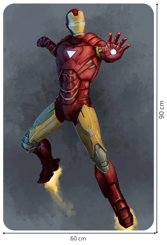 Textilná nálepka na stenu "Ironman"