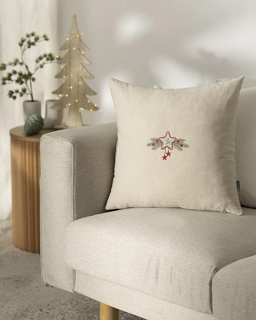 Obliečka na vankúš Star &amp; Holly 43x43 cm