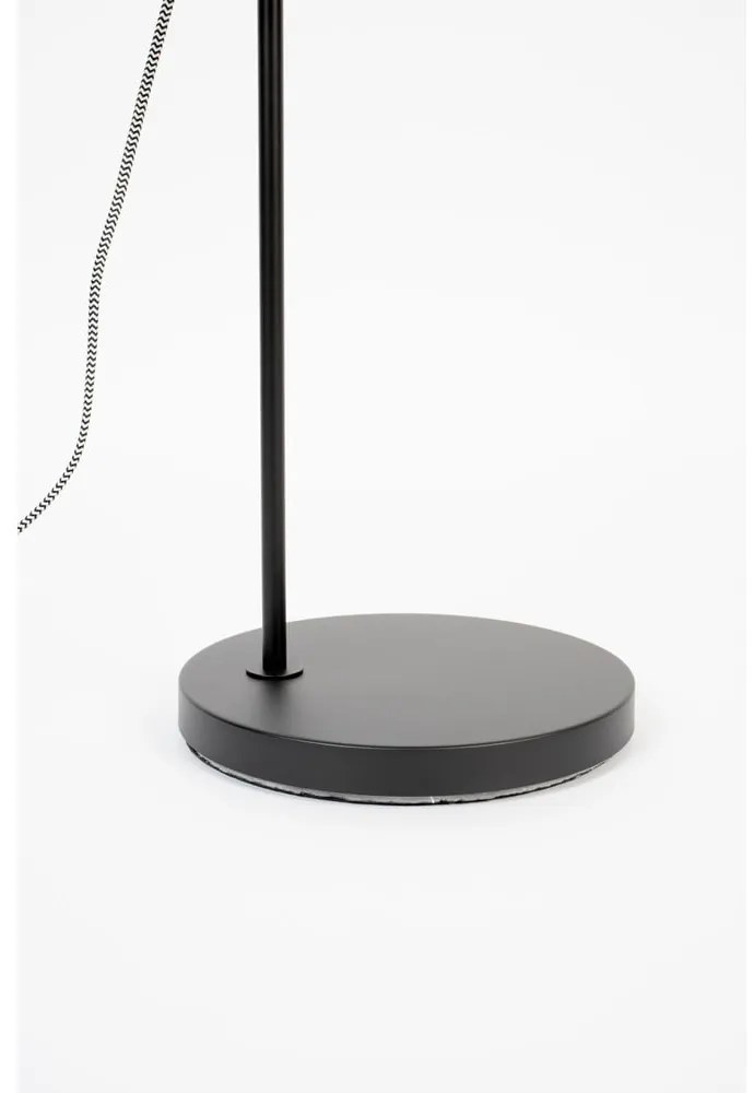 Čierna stojacia lampa s kovovým tienidlom (výška 135 cm) Landon – White Label