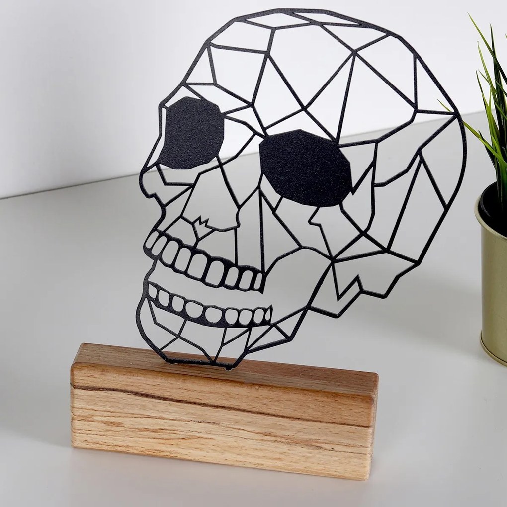 Kovová dekorácia Skull 29 cm čierna
