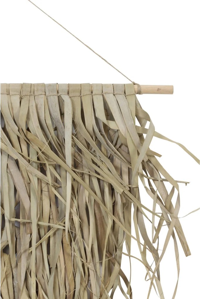 Nástenná dekorácia pletený trojuholník palmového lístia Katiola - 79*150 cm