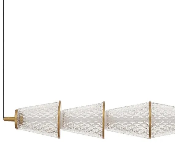 LED Luster na lanku SANSA LED/11W/230V zlatá/číra