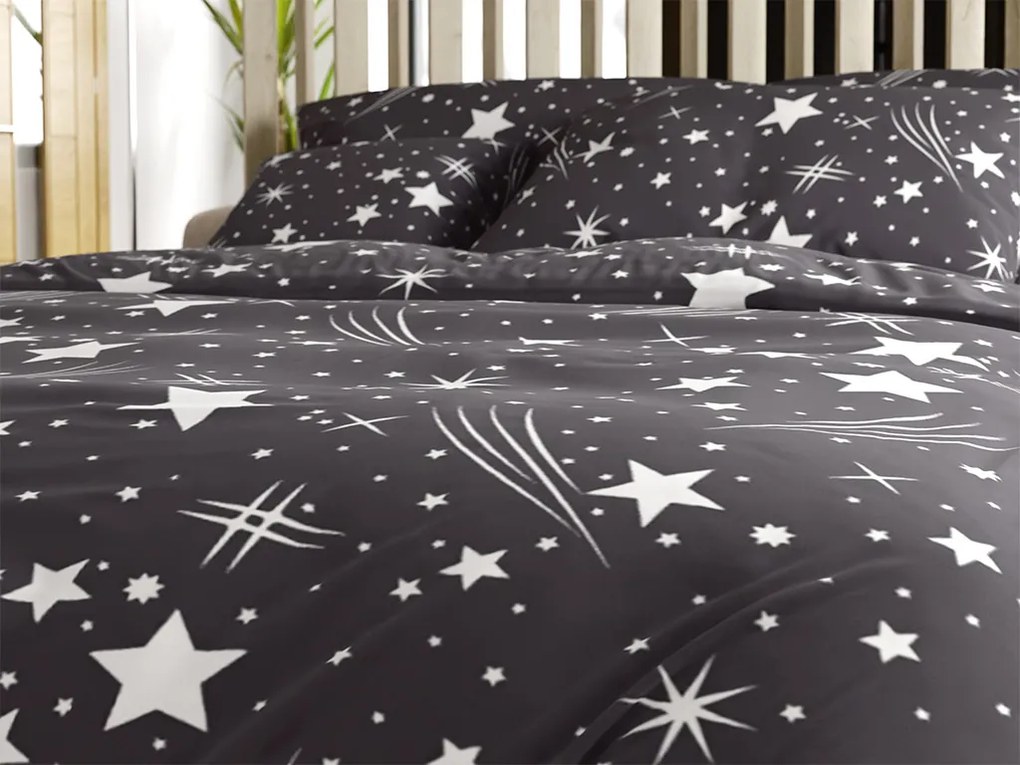 Obliečky z mikrovlákna NIGHT SKY sivé Rozmer obliečky: 70 x 90 cm | 140 x 220 cm