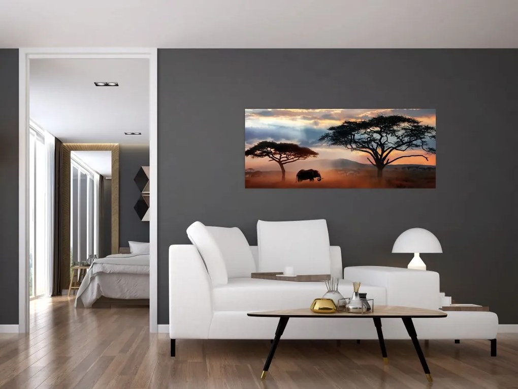 Obraz - Národný park Serengeti, Tanzánia, Afrika (120x50 cm)