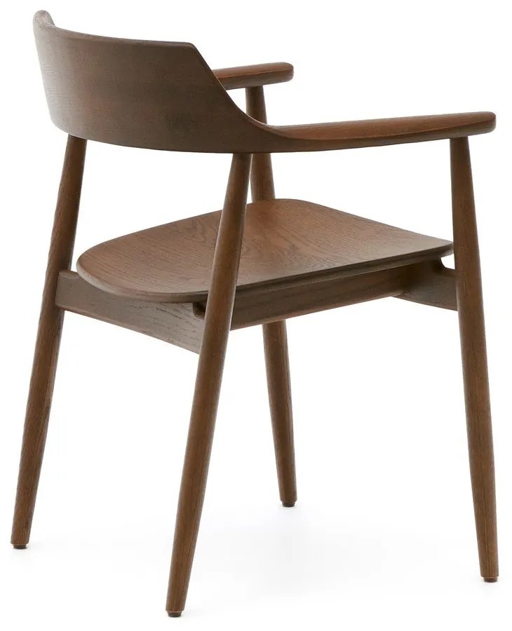 Hnedá jedálenská stolička z dubového dreva Fondes – Kave Home