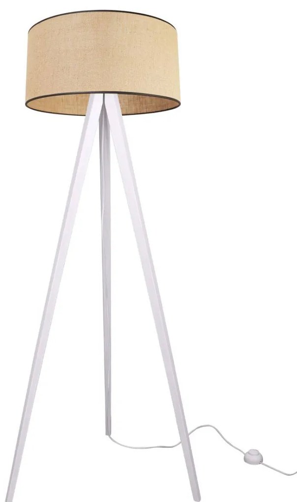 Stojacia lampa Juta, 1x jutové tienidlo, (výber zo 6 farieb konštrukcie), bl