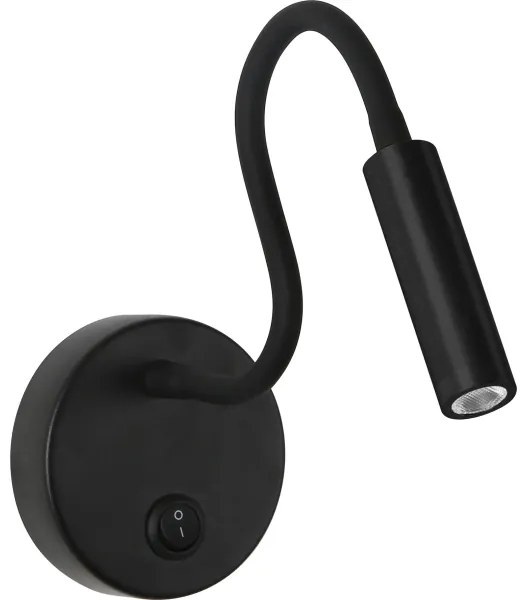 Brilagi - LED Flexibilná nástenná lampa MAYA LED/3W/230V 4000K čierna