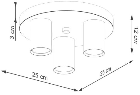 Sollux SL.1464 - Bodové svietidlo LAGOS 3xGU10/10W/230V biela