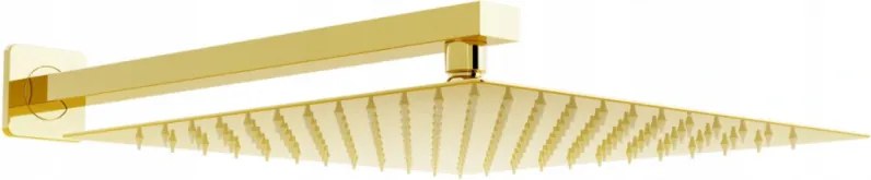 Mexen Slim dažďová hlavica 25 x 25 cm so sprchovým ramenom 40cm, zlatá, 79125112-50