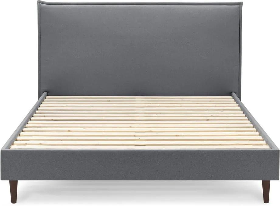 Tmavosivá dvojlôžková posteľ Bobochic Paris Sary Dark, 180 x 200 cm
