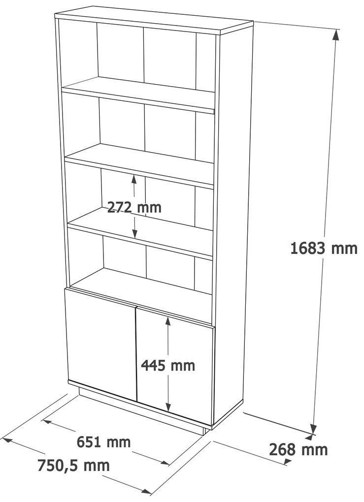 Regál Fera 16 (Borovica atlantic + Biela). Akcia -21%. Vlastná spoľahlivá doprava až k Vám domov. 1073053