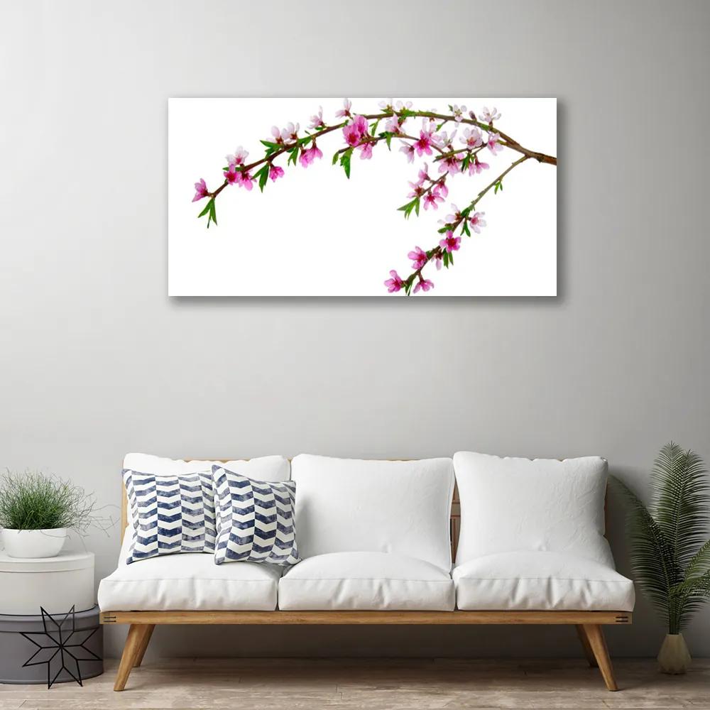 Obraz na plátne Vetva kvet príroda 140x70 cm