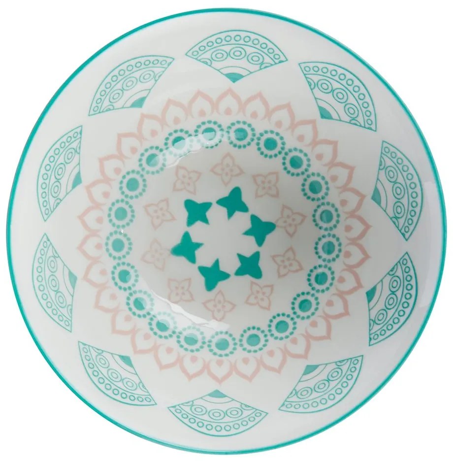 ORNAMENTS Miska 520 ml - ružová/zelená