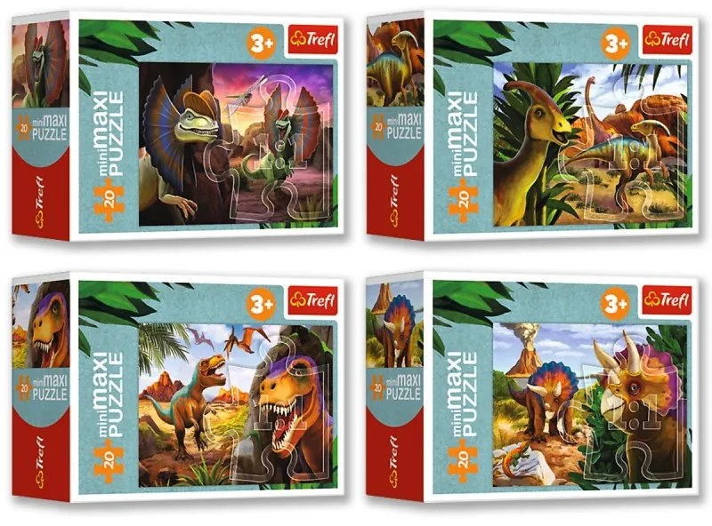56036 TREFL Mini puzzle - Poznaj svet dinosaurov - sada 4ks