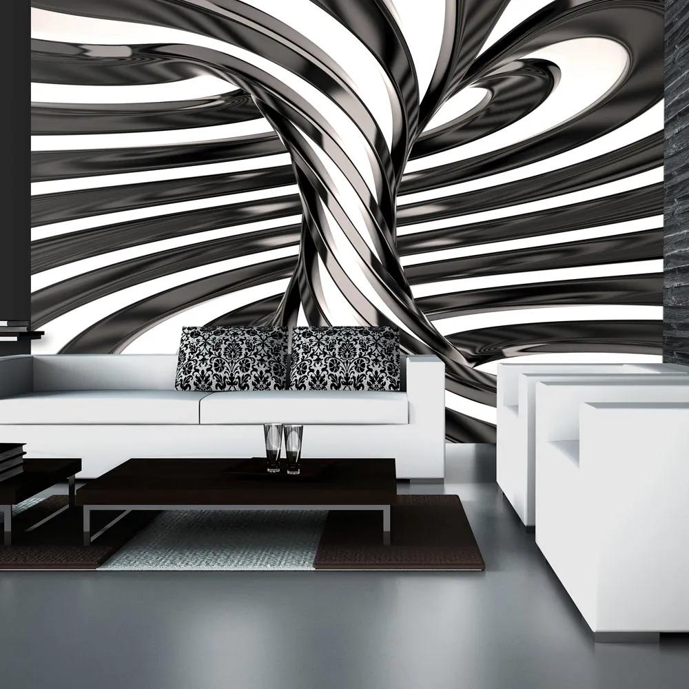 Artgeist Fototapeta - Black and white swirl Veľkosť: 350x245, Verzia: Premium