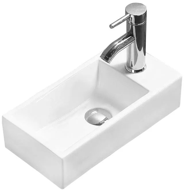 Mexen Inez, keramické umývadlo 40x20 cm, biela, 21484000L