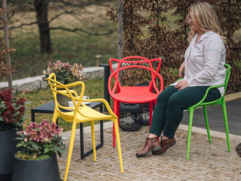 AKCIA Žltá plastová stolička KATO II. trieda