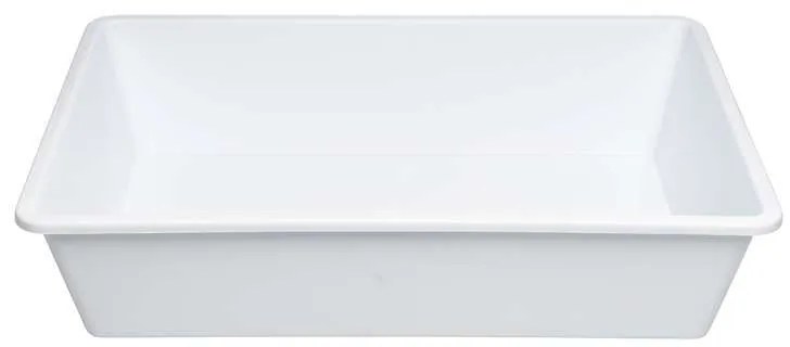 Organizér, úložný box do hlbokých skríň a špajzí, TRAY - 50 x 34 x 12 cm, biela
