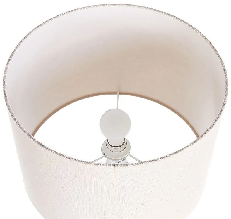 Keramická stolná lampa biela VENTA Beliani