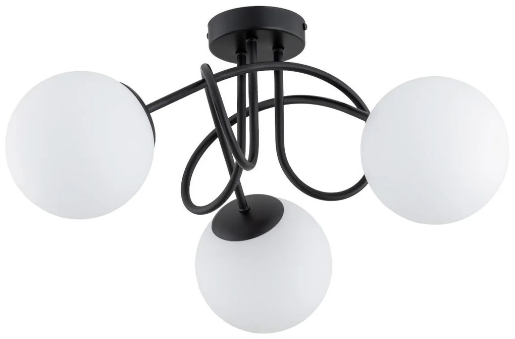 Prisadený luster BANKO 3xE14/10W/230V čierna