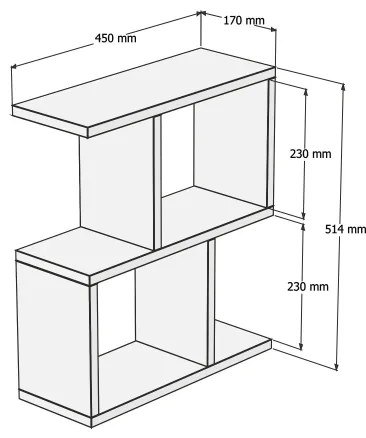Odkladací stolík ZET 51,4x45 cm hnedá