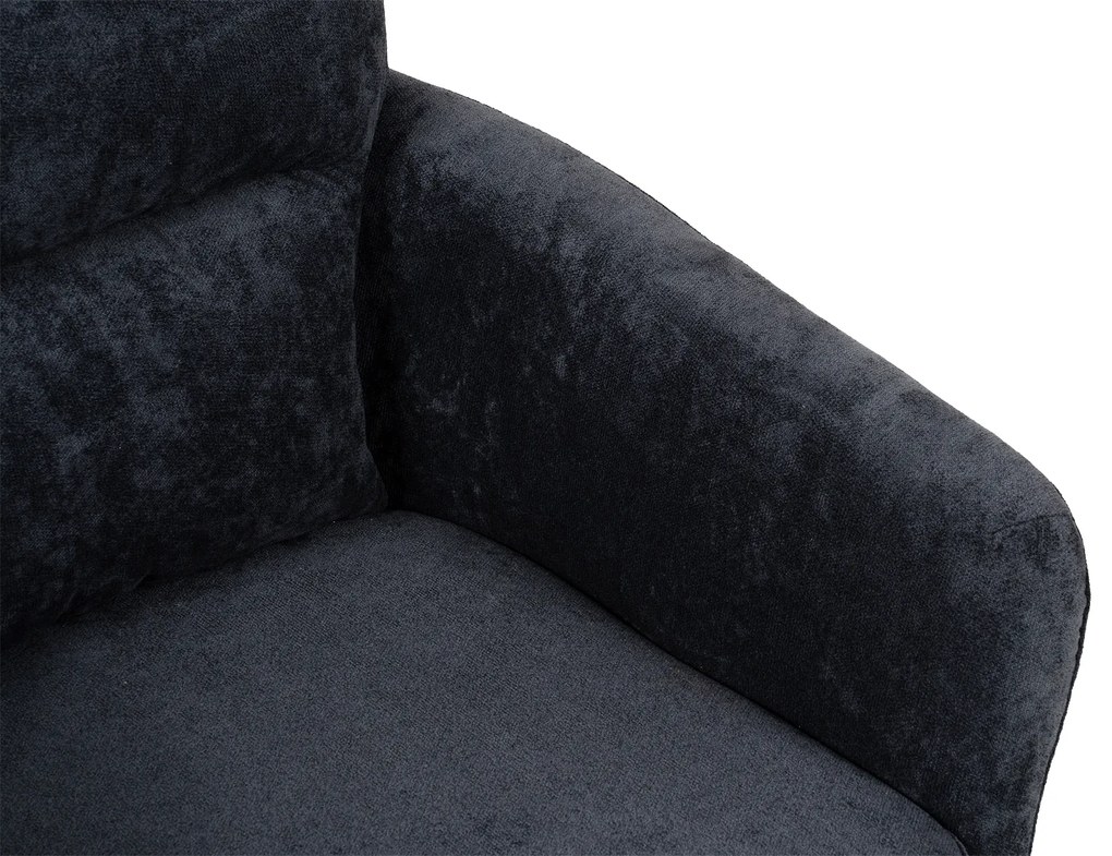 Noela Otočná jedálenská stolička látková ENZO tmavo šedá