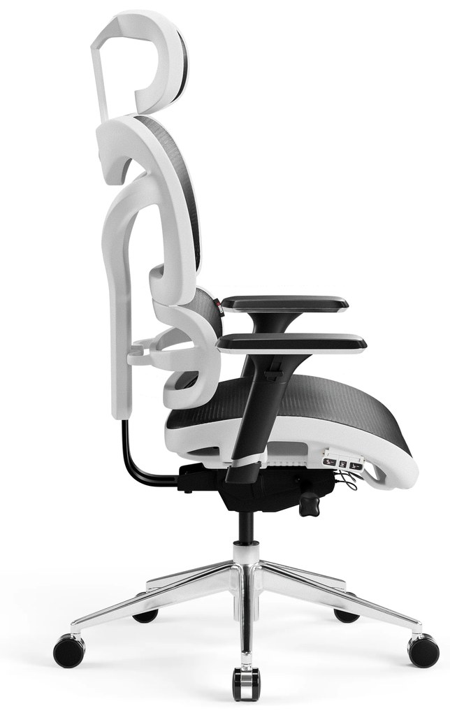 Kancelárska ergonomická stolička Diablo V-Commander: Bielo-Čierna