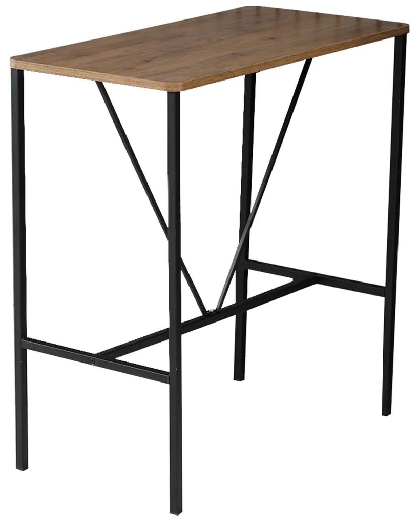 Barový stôl Nathaniel (orech + čierna). Vlastná spoľahlivá doprava až k Vám domov. 1089604
