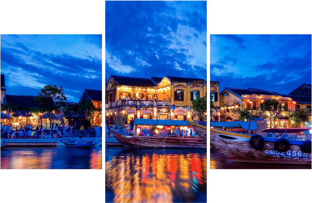 Obraz nočného mesta Hoi An, Vietnam (90x60 cm)