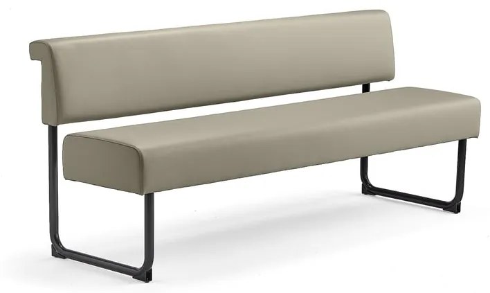 Pohovka START, dĺžka 1800 mm, koženka, šedohnedá